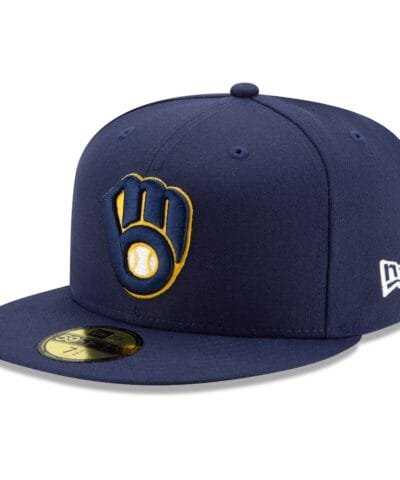 Milwaukee Brewers New Era Home Authentic Collection On-Field 59FIFTY Fitted Hat - Navy