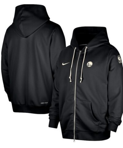 Golden State Warriors Nike Authentic Standard Issue Full-Zip Hoodie Jacket - Black