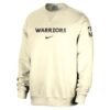 Golden State Warriors Nike Courtside Standard Issue Performance Pullover Sweatshirt - Cream