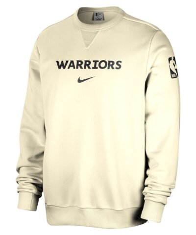 Golden State Warriors Nike Courtside Standard Issue Performance Pullover Sweatshirt - Cream