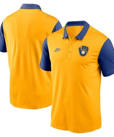 Milwaukee Brewers Nike Franchise Cooperstown Collection Polo - Gold