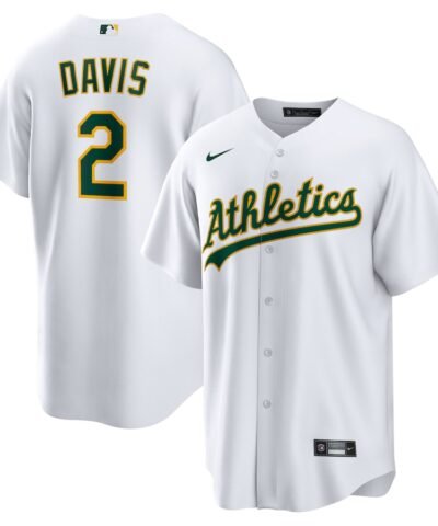 Khris Davis Athletics Nike Home Replica Player Name Jersey - White