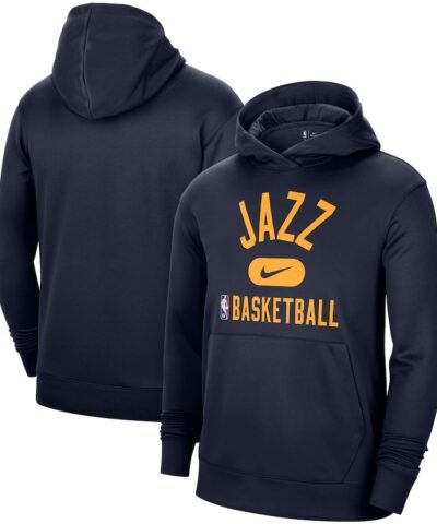 Utah Jazz Nike 2021-2022 Spotlight On Court Performance Practice Pullover Hoodie - Navy