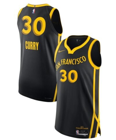 Nike Stephen Curry Golden State Warriors  Authentic Jersey - City Edition - Black