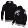 Brooklyn Nets Pro Standard Script Tail Pullover Hoodie - Black