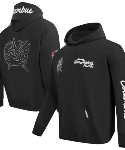 Columbus Blue Jackets Pro Standard Paint the City Pullover Hoodie - Black
