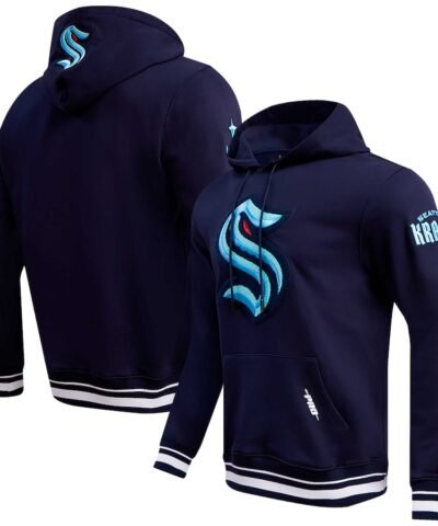 Seattle Kraken Pro Standard Retro Classic Fleece Pullover Hoodie - Deep Sea Blue