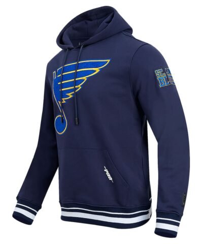 St. Louis Blues Pro Standard Retro Classic Fleece Pullover Hoodie - Navy