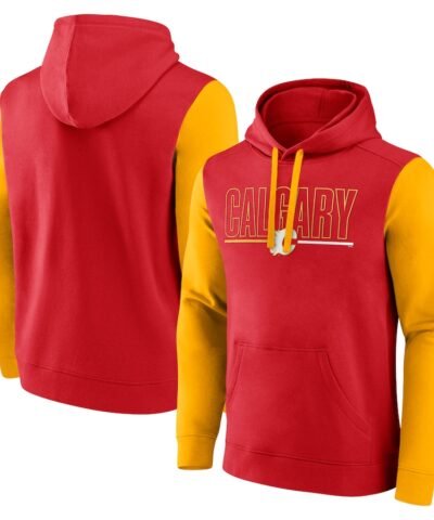 Calgary Flames Deliver Fleece Pullover Hoodie - Red