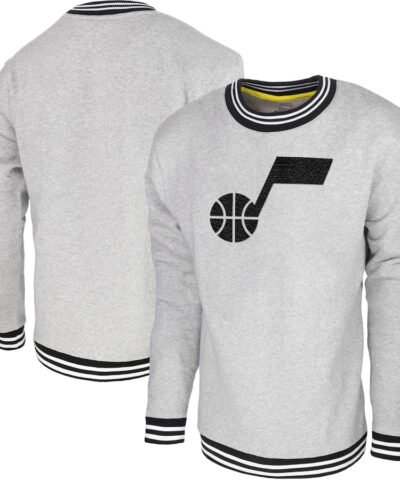 Utah Jazz Stadium Essentials Club Level Pullover Sweatshirt - Heather Gray