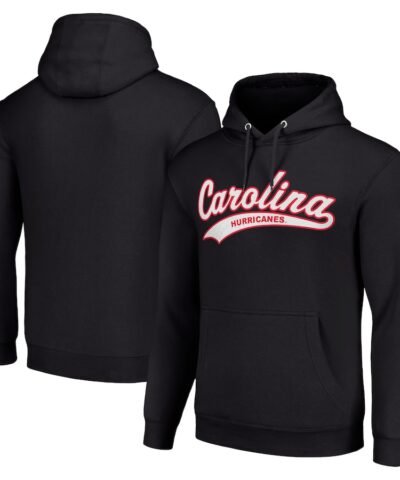 Carolina Hurricanes Starter Tailsweep Fleece Tri-Blend Pullover Hoodie - Black