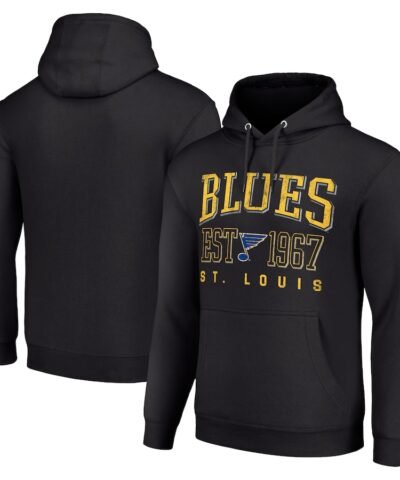 St. Louis Blues Starter Retro Graphic Pullover Hoodie - Black