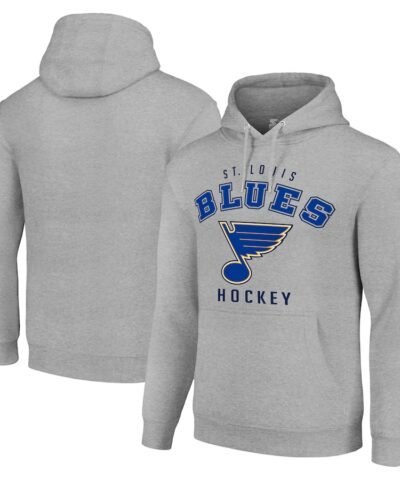 St. Louis Blues Starter  Logo Pullover Hoodie - Heather Gray
