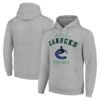 Vancouver Canucks Starter  Logo Pullover Hoodie - Heather Gray