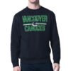 Vancouver Canucks Starter Mesh Look Team Name Logo Pullover Sweatshirt - Navy