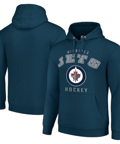 Winnipeg Jets Starter Logo Pullover Hoodie - Navy