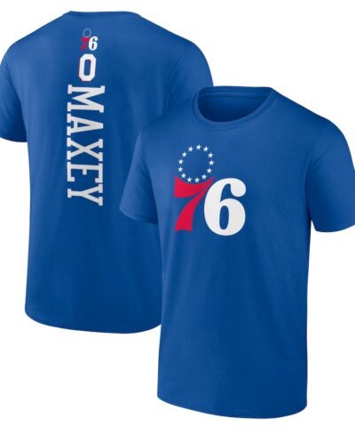 Tyrese Maxey Philadelphia 76ers Playmaker Name & Number T-Shirt - Royal