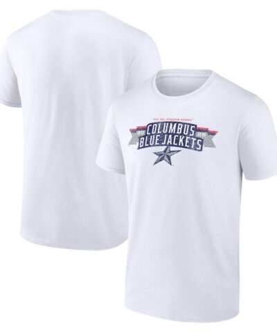 Columbus Blue Jackets 2025 NHL Stadium Series Distressed Logo T-Shirt - White