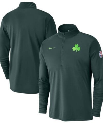 Boston Celtics Nike 2024/25 City Edition Authentic Coaches Performance Half-Zip Top - Green