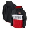 Ottawa Senators Fanatics Backhand Shooter Defender Anorak Raglan Hoodie Quarter-Zip Jacket - Black/Red