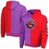 Toronto Raptors Mitchell & Ness Big & Tall Hardwood Classics Split Pullover Hoodie - Purple/Red