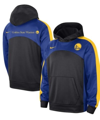 Golden State Warriors Nike Authentic Starting Five Force Performance Pullover Hoodie - Black/Royal