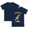 Milwaukee Brewers Tiny Turnip Toddler TT Rex T-Shirt - Navy