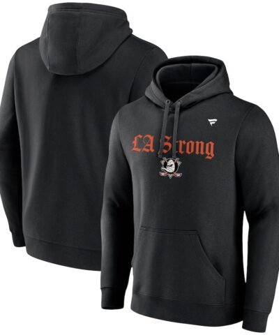 Anaheim Ducks Fanatics Unisex LA Strong Fleece Pullover Hoodie - Black