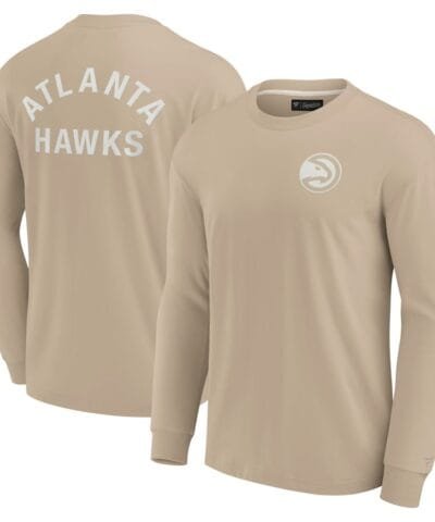 Atlanta Hawks Fanatics Unisex Elements Super Soft Long Sleeve T-Shirt - Khaki