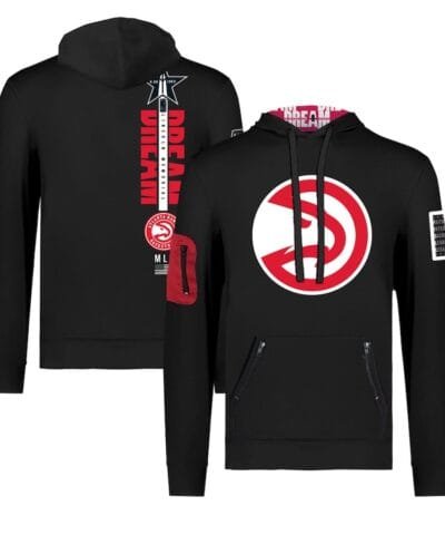 Atlanta Hawks FISLL x Black History Collection Unisex Pullover Hoodie – Black