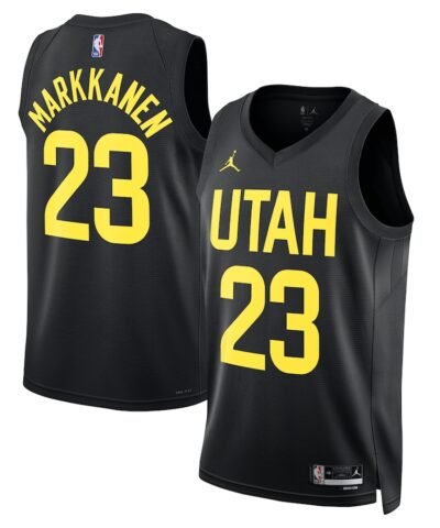 Lauri Markkanen Utah Jazz Jordan Brand Unisex Swingman Player Jersey - Statement Edition - Black