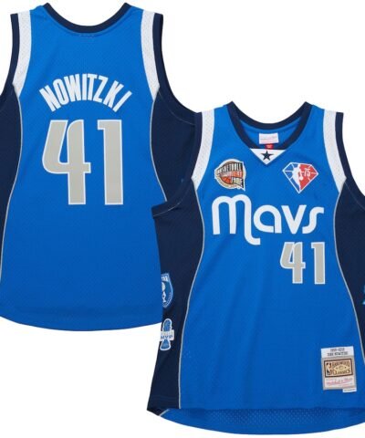 Dirk Nowitzki Dallas Mavericks Mitchell & Ness Unisex Hall of Fame Class of 2023 Throwback Swingman Jersey - Blue