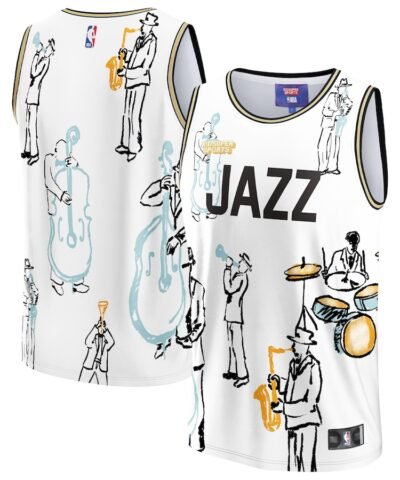 Utah Jazz NBA & KidSuper Studios by Fanatics Unisex Hometown Jersey - White