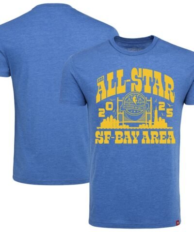 2025 NBA All-Star Game Sportiqe Unisex Bay Bridge Tri-Blend Comfy T-Shirt - Heather Royal