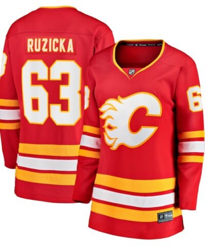 Adam Ruzicka Calgary Flames Fanatics Women's Home Breakaway Player Jersey - Red
