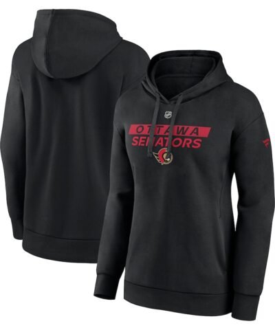 Ottawa Senators Fanatics Women's Authentic Pro Core Primary Fleece Pullover Hoodie - Black