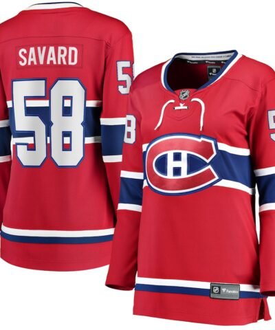 David Savard Montreal Canadiens Fanatics Women's Home Breakaway Player Jersey - Red