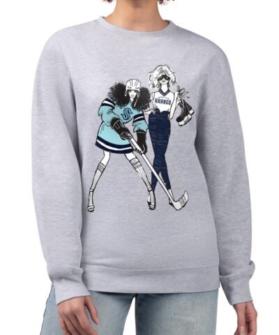 Seattle Kraken G-III 4Her by Carl Banks Women's Hockey Girls Team Graphic Fleece Pullover Sweatshirt - Heather Gray