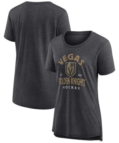Vegas Golden Knights Women's Vintage Arch Tri-Blend T-Shirt - Gray