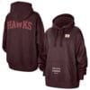 Atlanta Hawks Jordan Brand Women's Courtside Statement Edition Oversize Pullover Hoodie - Burgundy