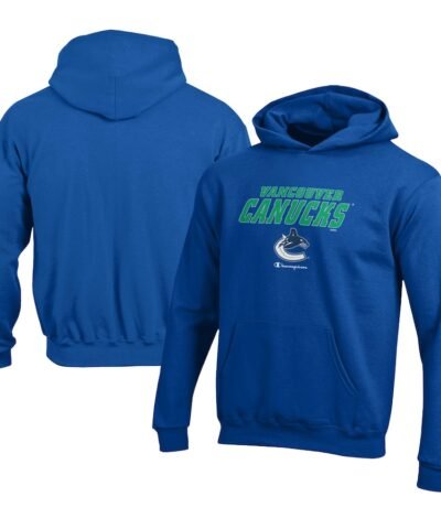Vancouver Canucks Champion Youth Eco Powerblend Pullover Hoodie - Royal