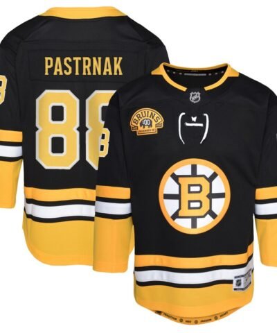 David Pastrnak Boston Bruins Youth 100th Anniversary Premier Player Jersey - Black