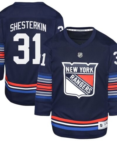 Igor Shesterkin New York Rangers Youth Alternate Replica Player Jersey - Navy