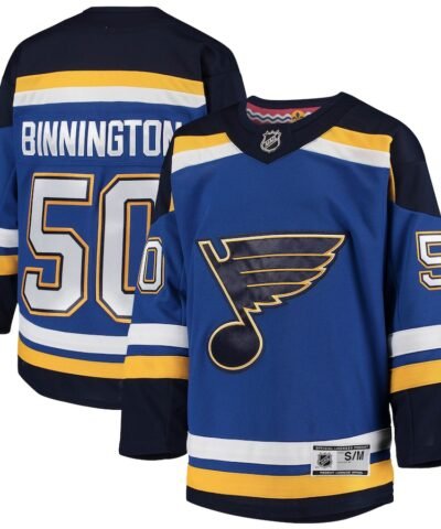 Jordan Binnington St. Louis Blues Youth Home Premier Player Jersey - Blue