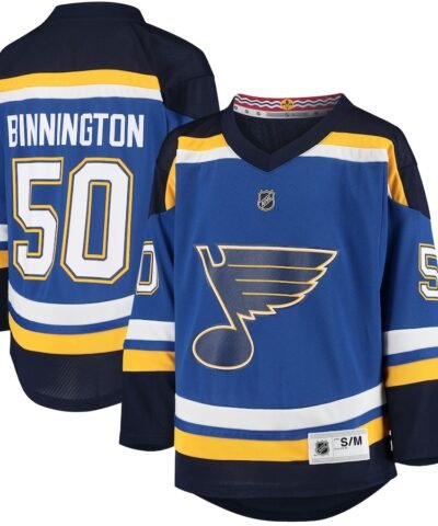 Jordan Binnington St. Louis Blues Youth Home Replica Player Jersey - Blue