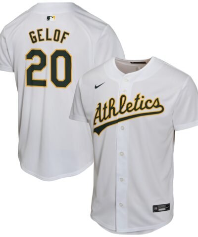 Zack Gelof Athletics Nike Youth Home Game Player Jersey - Gray