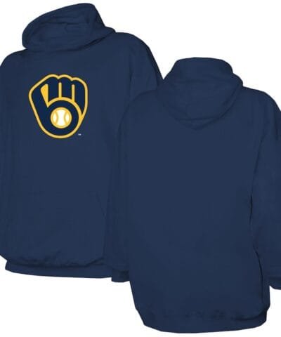 Milwaukee Brewers Stitches Youth Fleece Pullover Hoodie - Navy