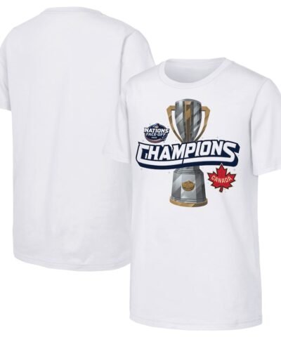 Canada Youth 2025 4 Nations Face-Off Champions T-Shirt - White