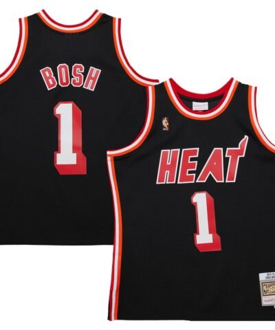 Chris Bosh Miami Heat Mitchell & Ness 2013/14 Hardwood Classics Swingman Jersey - Black