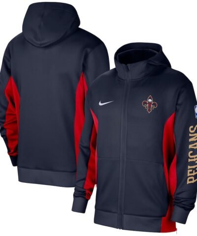 New Orleans Pelicans Nike 2023/24 Authentic Showtime Full-Zip Hoodie - Navy